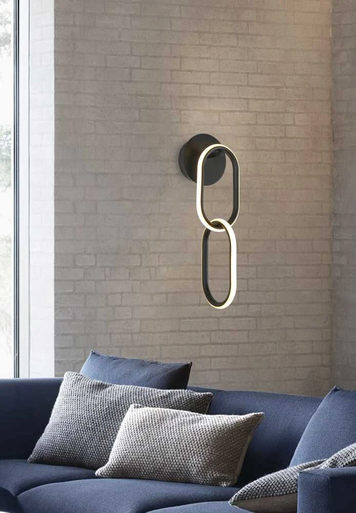 Sieninis šviestuvas Kinkiet Domoletti WALL LED LIGHT EDIRNA 2 4000K Juodas
