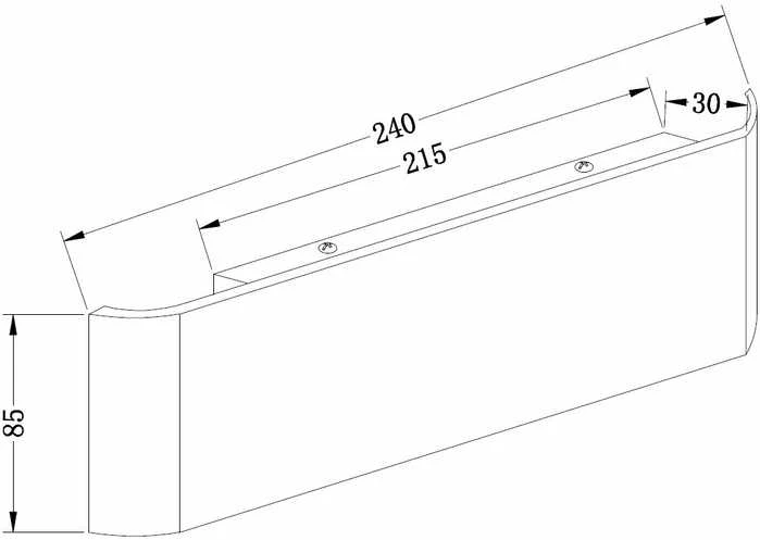 Sieninis šviestuvas Kinkiet Domoletti WALL LIGHT ALPERO LED JQ6090 Baltas 24CM