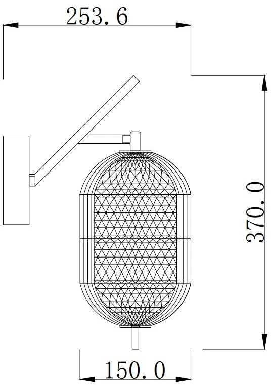 Sieninis šviestuvas Kinkiet Domoletti WALL LUMINAIRE LED C2360-1C GOLD