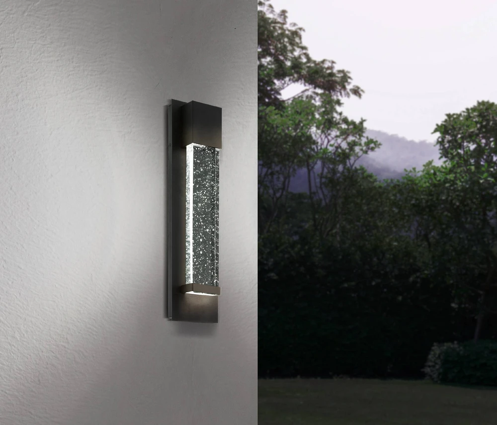 Sieninis šviestuvas Sieninis lauko šviestuvas Eglo Villagrazia, 3.3W, LED, IP44, juoda sp., 12 cm x 30 cm