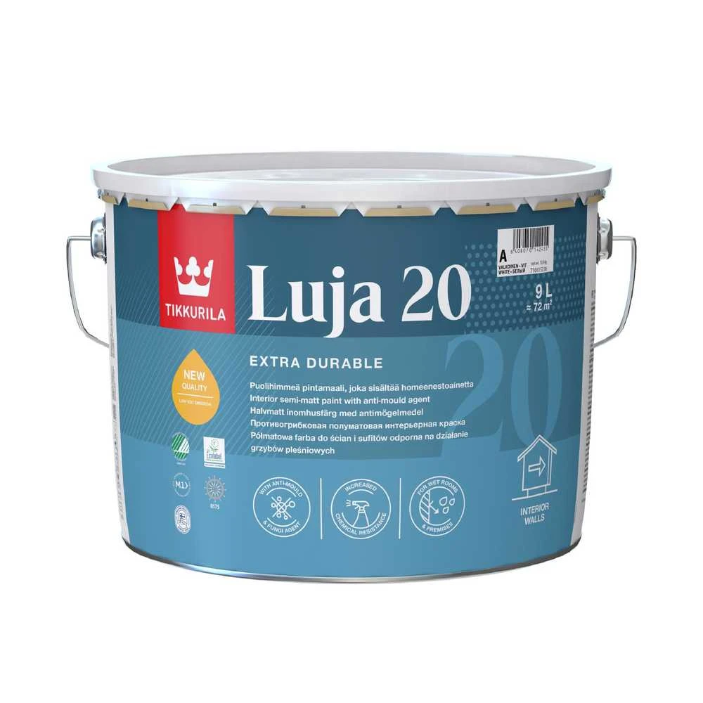 Sienų dažai Tikkurila Luja 20, balta sp., 9 l