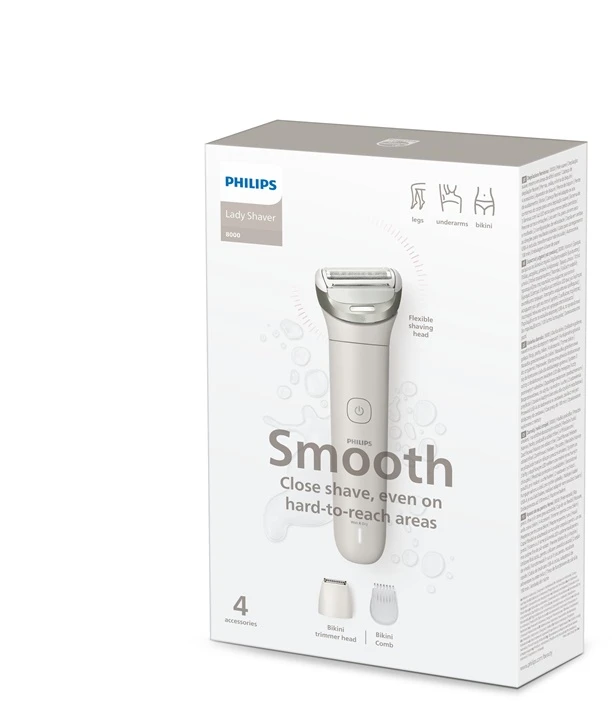 Philips Lady Shaver Series 8000 Belaidis skustuvas, drėgnai ir sausai (BRL147/00)