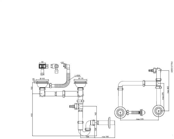 Ani_Plast Sifonas dvigubai plautuvei Aniplast LD0515