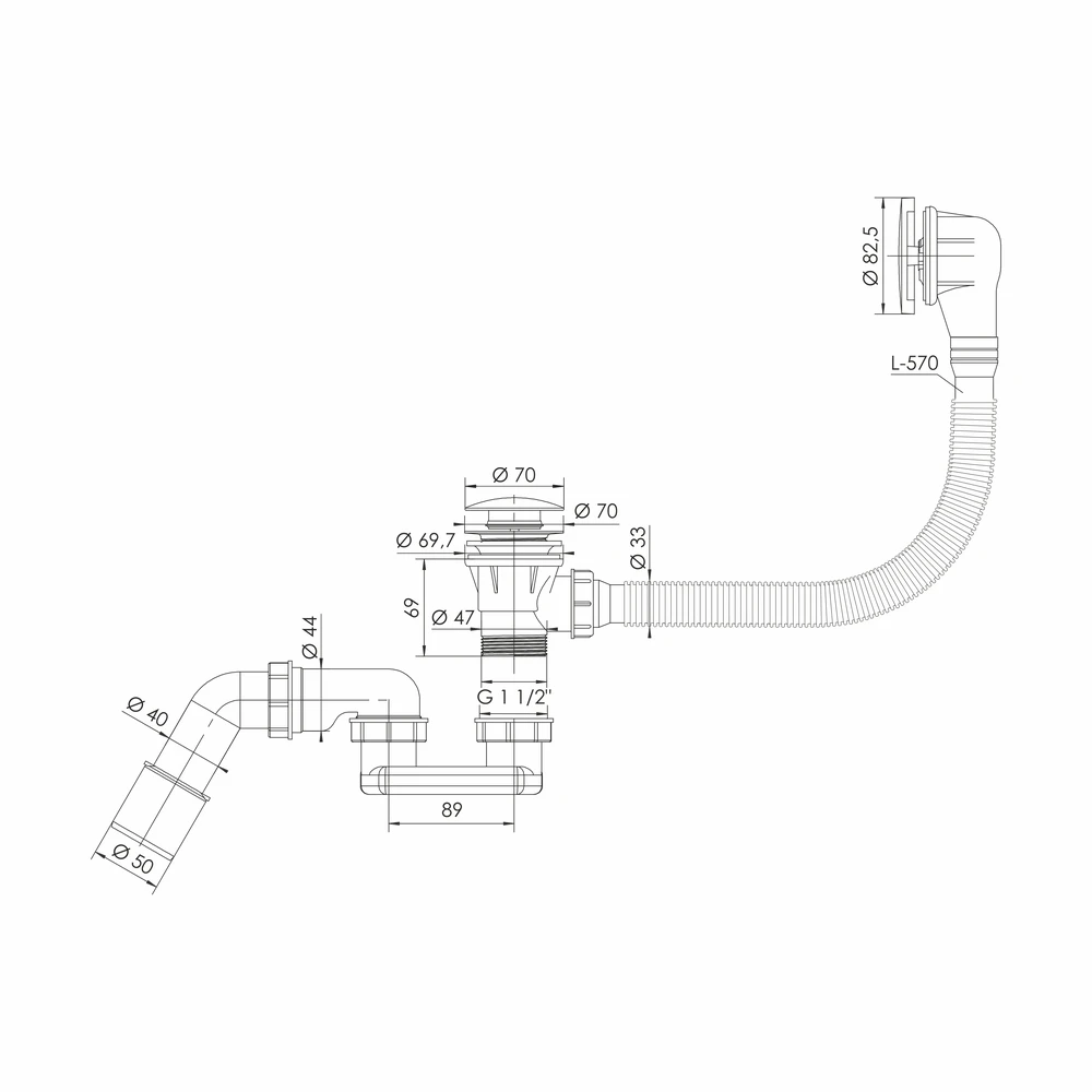 Tycner SIFONAS VONIAI 2455 CLICK-CLAC MAT JUOD