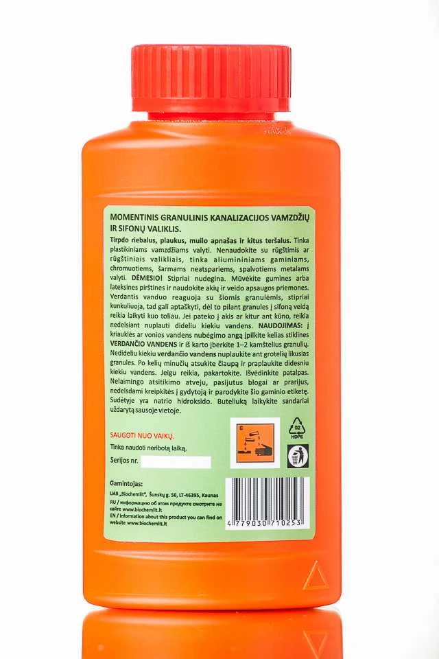 Sifonų ir kanaliza valik EkonomisVERDANČIOS GRANULĖS ®,250g