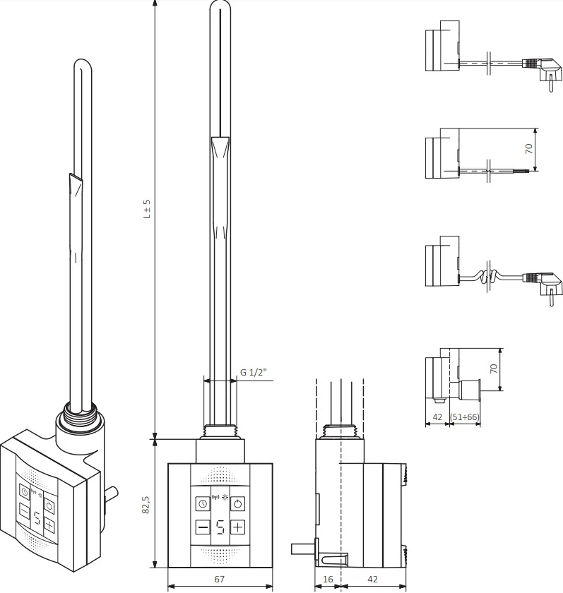 Sildelements Terma, 300 W