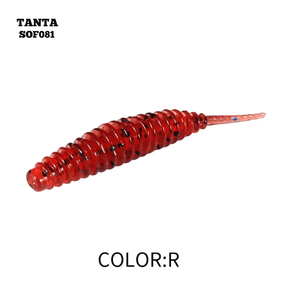 Silikoninis masalas AsaTsuri Tanta Bloody Raudona, ilgis 2,5 cm, 20vnt