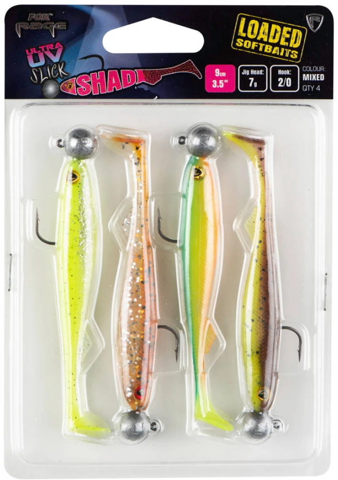 Silikoninis masalas Fox Rage Slick Shad UV 9cm 7g 4vnt