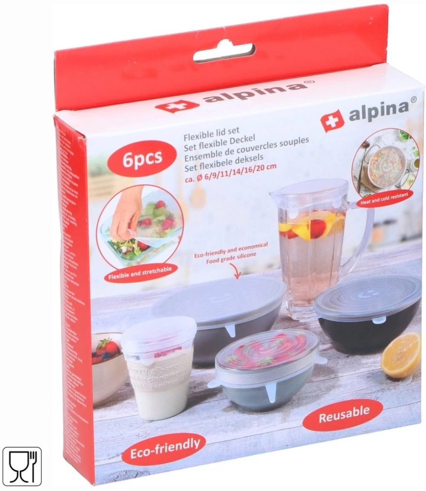 Dangteliai silikoniniai lankstūs Alpina 6vnt