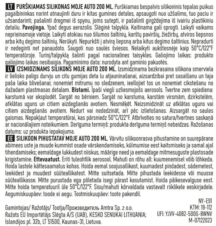 Moje Auto Tepalas silikoninis