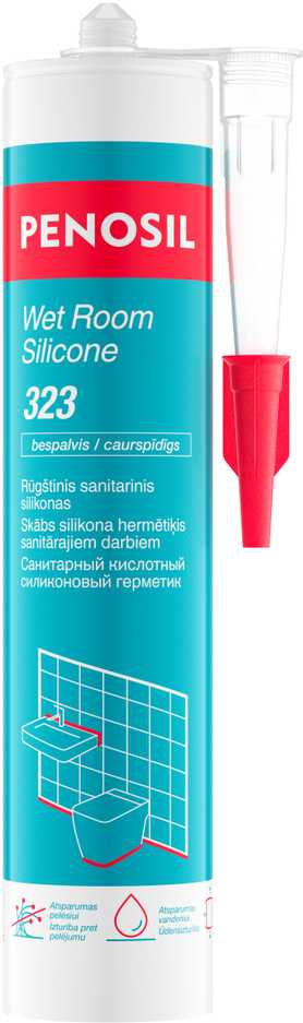 Penosil Wet Room Silicone 323 rūgštinis silikonas bespalvis 280 ml