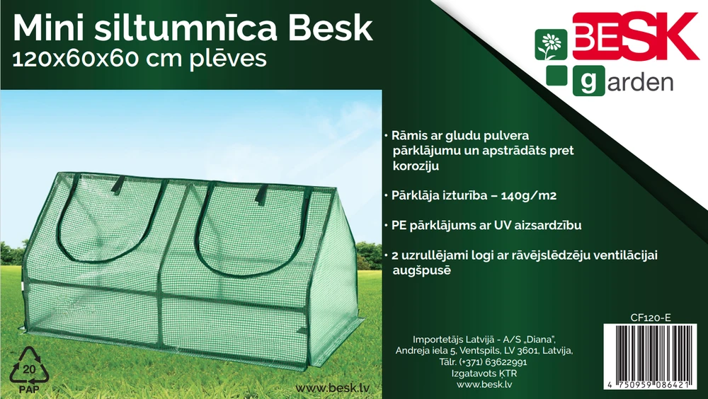 Šiltnamis Besk Mini 120x60x60cm