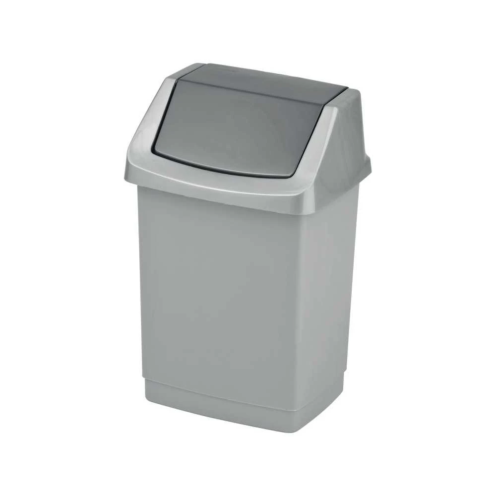 Šiukšliadėžė Curver 4043 / R050884, sidabrinė/pilka, 15 l, 43,8 cm x 23,5 cm