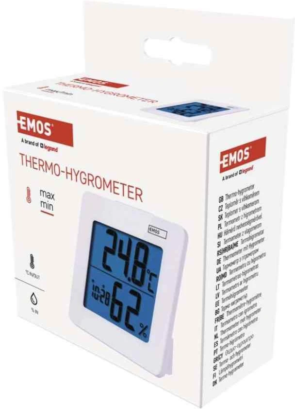 Emos skaitmeninis termometras su higrometru E0114