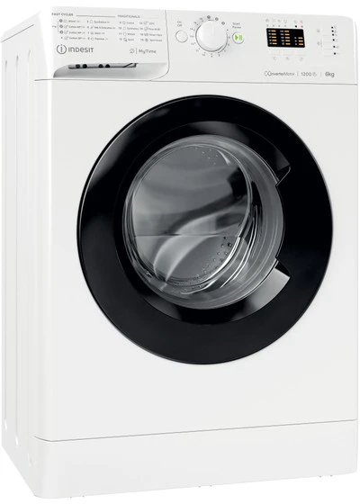 INDESIT | Skalbimo mašina | MTWSA 61294 WK EE | Energy efficiency class C | Front loading | Skalbimo talpa 6kg | 1150 RPM | Gylis 42.5 cm | Plotis 59.5 cm | Ekranas | Big Digit | Baltas
