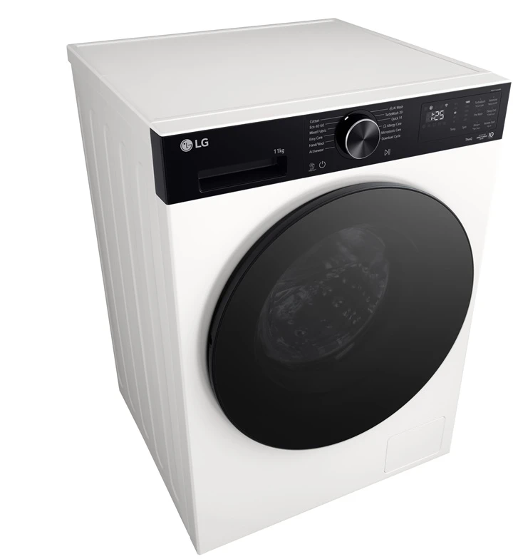 LG | Skalbimo mašina | F4X5011TKB | Energy efficiency class A | Front loading | Skalbimo talpa 11 kg | 1400 RPM | Gylis 57 cm | Plotis 60 cm | Ekranas | LED | Baltas