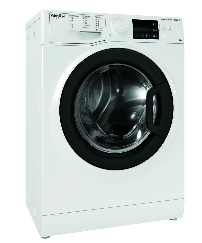 WHIRLPOOL Skalbimo mašina WRSB 7259 WB EU, 7kg, 1200 rpm, Energy class B, Gylis 43.5 cm, Inverter motor