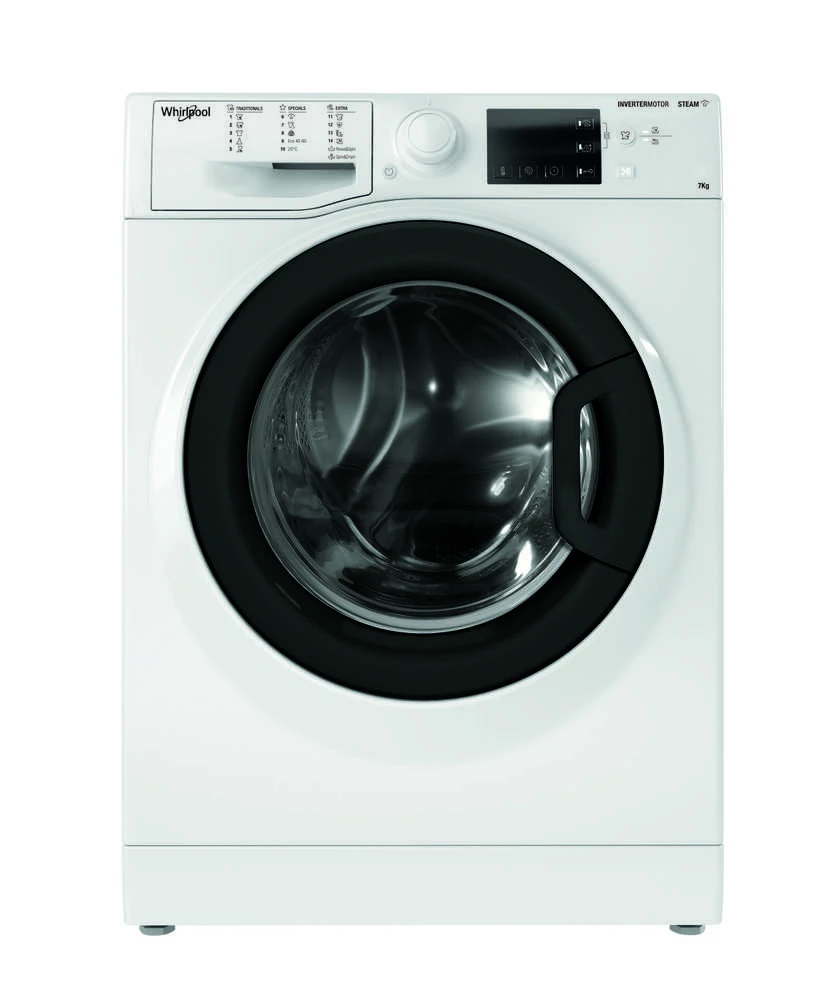 WHIRLPOOL Skalbimo mašina WRSB 7259 WB EU, 7kg, 1200 rpm, Energy class B, Gylis 43.5 cm, Inverter motor