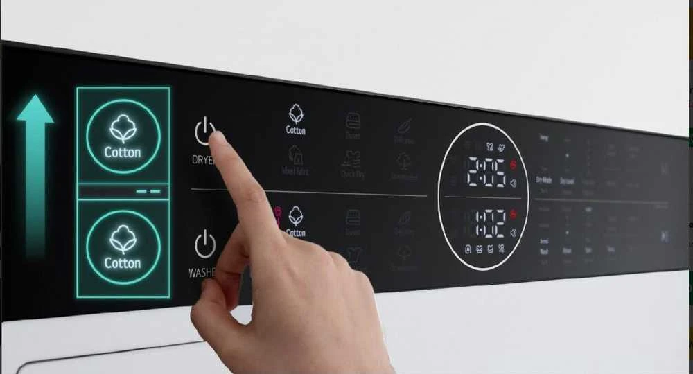 Skalbimo mašina Skalbyklė–džiovyklė LG WashTower™ WT1210WWF, 12/10 kg, 1400 aps./min, Steam™, TurboWash™360, ThinQ™ Wi-Fi