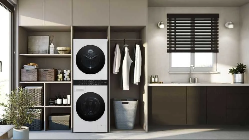 Skalbimo mašina Skalbyklė–džiovyklė LG WashTower™ WT1210WWF, 12/10 kg, 1400 aps./min, Steam™, TurboWash™360, ThinQ™ Wi-Fi