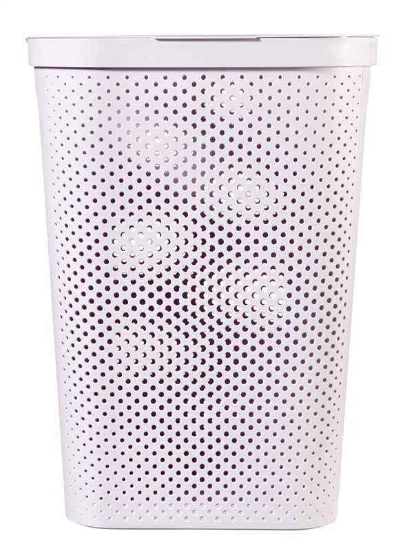 Skalbinių dėžė Curver Infinity Dots, 60 l, balta, 44 cm x 35 cm