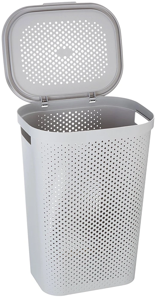 Skalbinių dėžė Curver Infinity Dots, 60 l, pilka, 44 cm x 35 cm