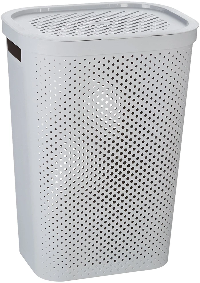 Skalbinių dėžė Curver Infinity Dots, 60 l, pilka, 44 cm x 35 cm