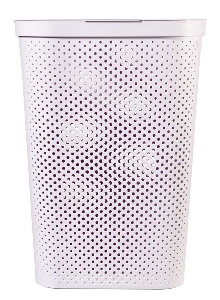 Skalbinių dėžė Curver Infinity Dots, 60 l, balta, 44 cm x 35 cm