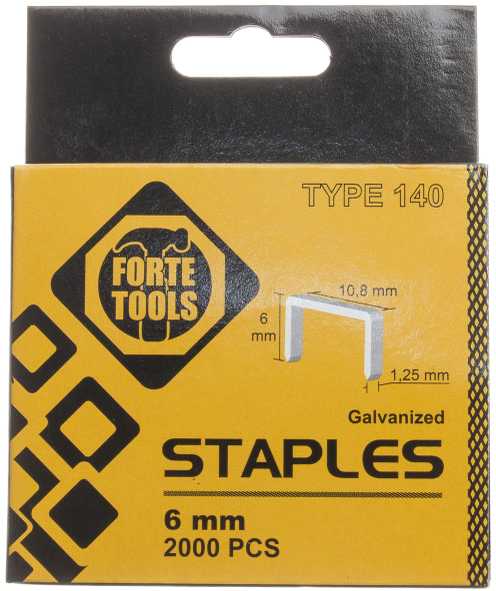 Segtukų kabės Forte Tools 1006HD, 10.8 mm x 1.25 mm, 2000 vnt.