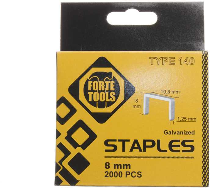 Segtukų kabės Forte Tools 1008HD, 10.8 mm x 1.25 mm, 2000 vnt.