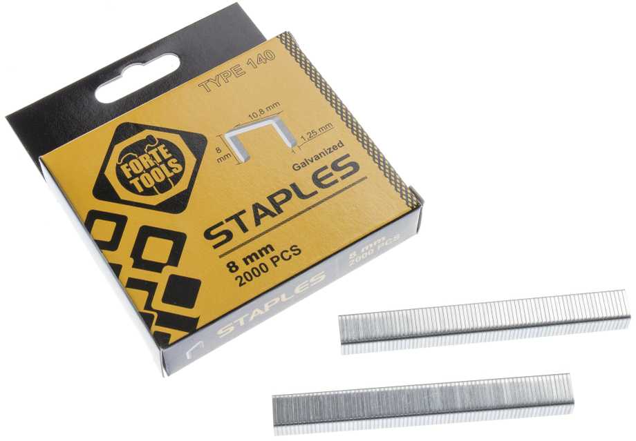 Segtukų kabės Forte Tools 1008HD, 10.8 mm x 1.25 mm, 2000 vnt.