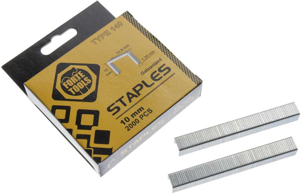 Segtukų kabės Forte Tools 1010HD, 10.8 mm x 1.25 mm, 2000 vnt.