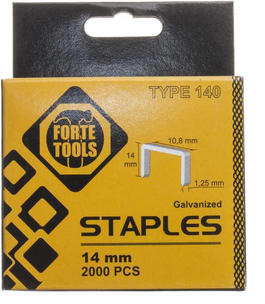 Segtukų kabės Forte Tools 1014HD, 10.8 mm x 1.25 mm, 2000 vnt.