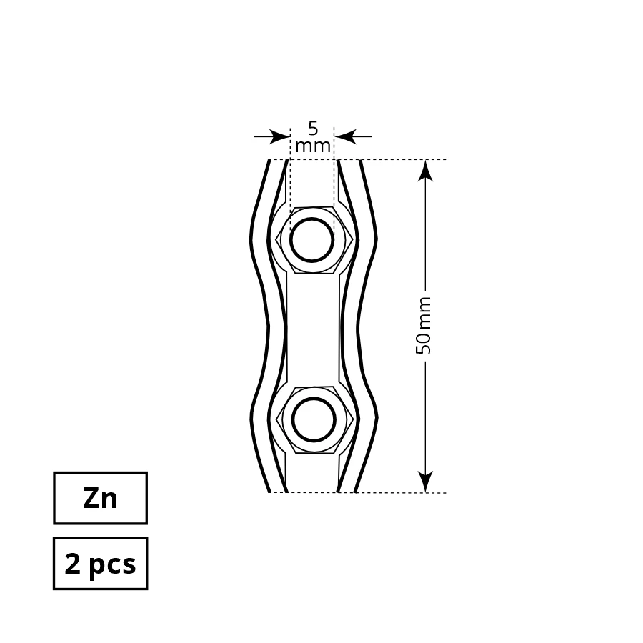 Haushalt Govee ROPE FLAT DOUBLE CLIP 5 MM 2PCS