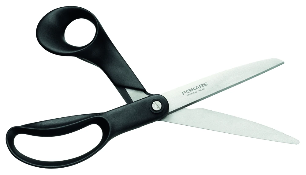 Fiskars intensyvaus naudojimo žirklės dantytais ašmenimis 25cm