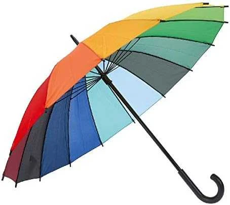 Excellent Houseware Piove Skėtis nuo lietaus 98 cm Vaivorykštinis