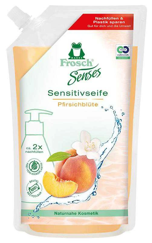 Skystas muilas Frosch PERSIKŲ ŽIEDŲ, 500 ml