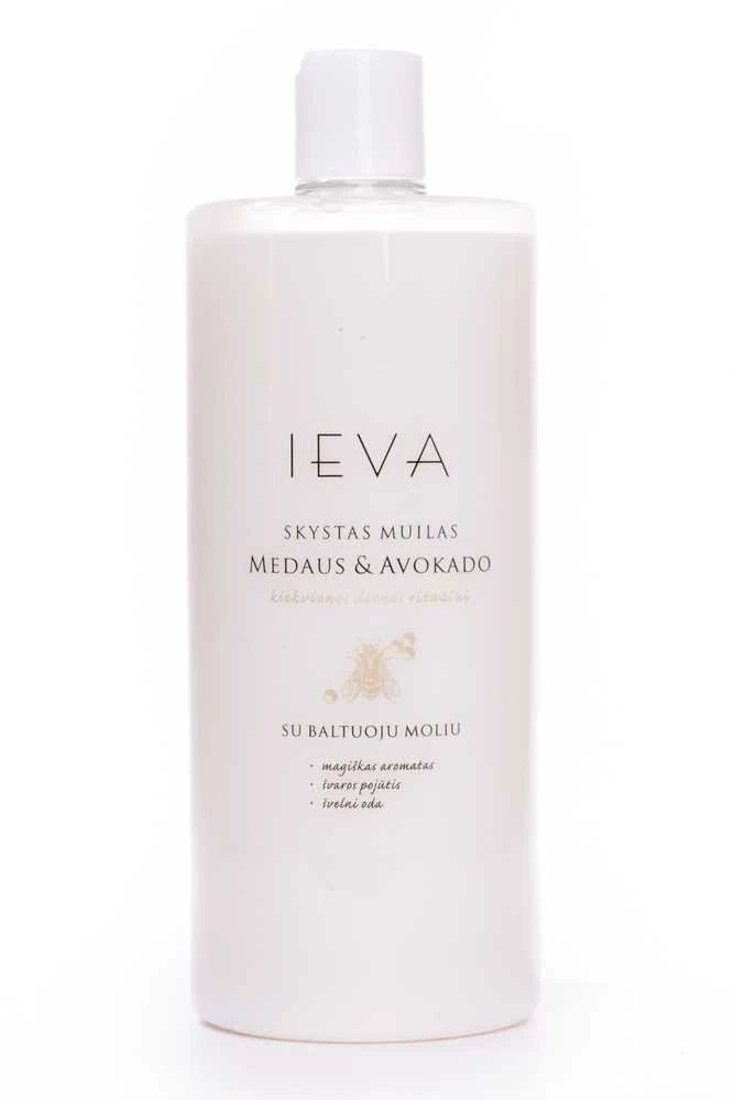 Skystas muilas Ieva medaus ir avokado kvapo, 1 l.