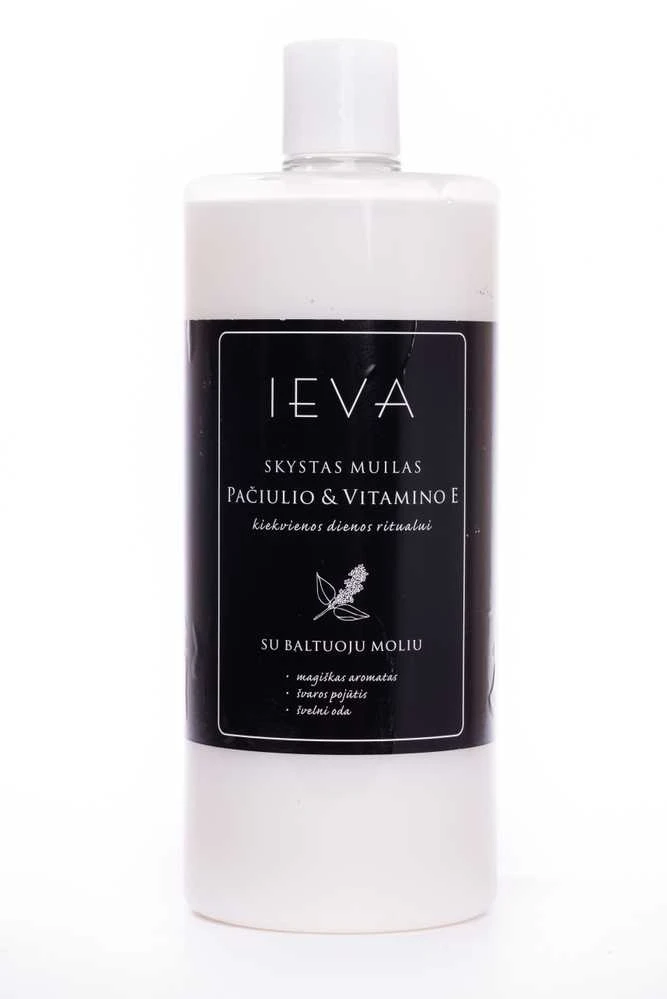 Skystas muilas Ieva pačiulio ir vitamino E kvapo, 1 l.