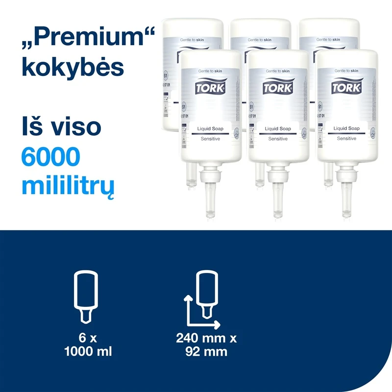 Skystas muilas TORK PREMIUM NON PARFUMED 1L,420701