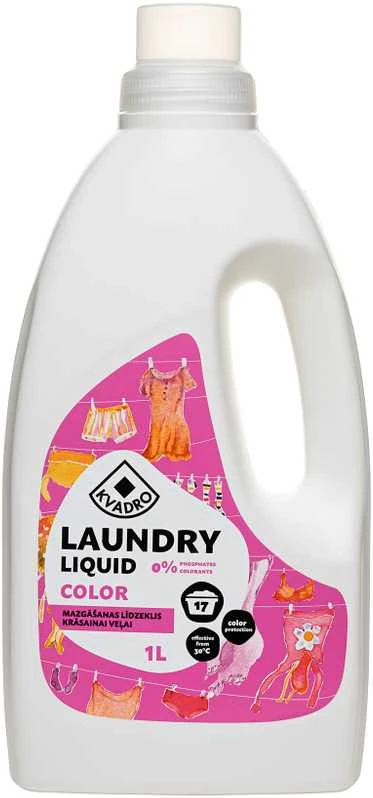 Skystas skalbimo priemonė Kvadro Color, 1 l