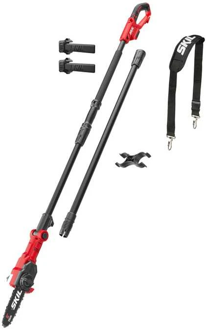 Grandininis pjūklas Skil_Red Akumuliatorinė aukštapjovė SKIL 0650CA, 20 cm, 18V