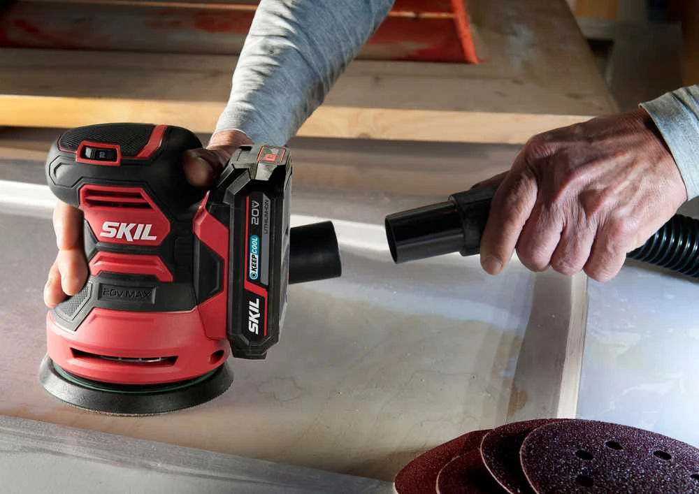 Skil Red Ekscentrinis šlifuoklis Skil 3745 CA; 20 V (be akumuliatoriaus ir pakrovėjo)