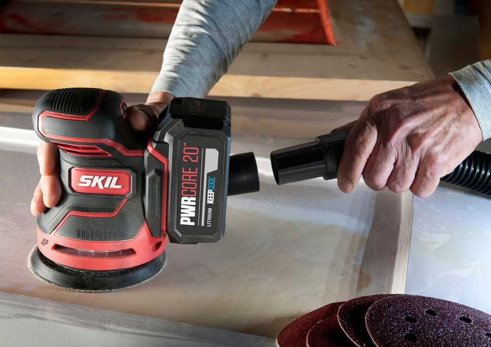 Skil Red Ekscentrinis šlifuoklis Skil 3750FA; 20 V (be akumuliatoriaus ir pakrovėjo)