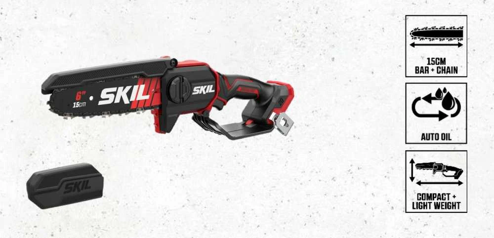 Skil_Red Akumuliatorinis grandininis pjūklas Skil GS1E0512CA, 15 cm