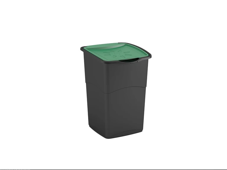 Keter CURVER ŠIUKŠLIADĖŽĖ „KORAL BIN” 47L /JUODA/ ŽALIA