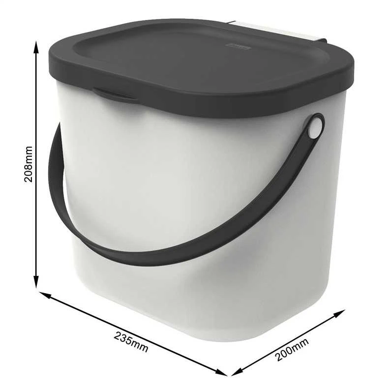 Šķirošanas tvertne Rotho, 6 l, balta/pelēka