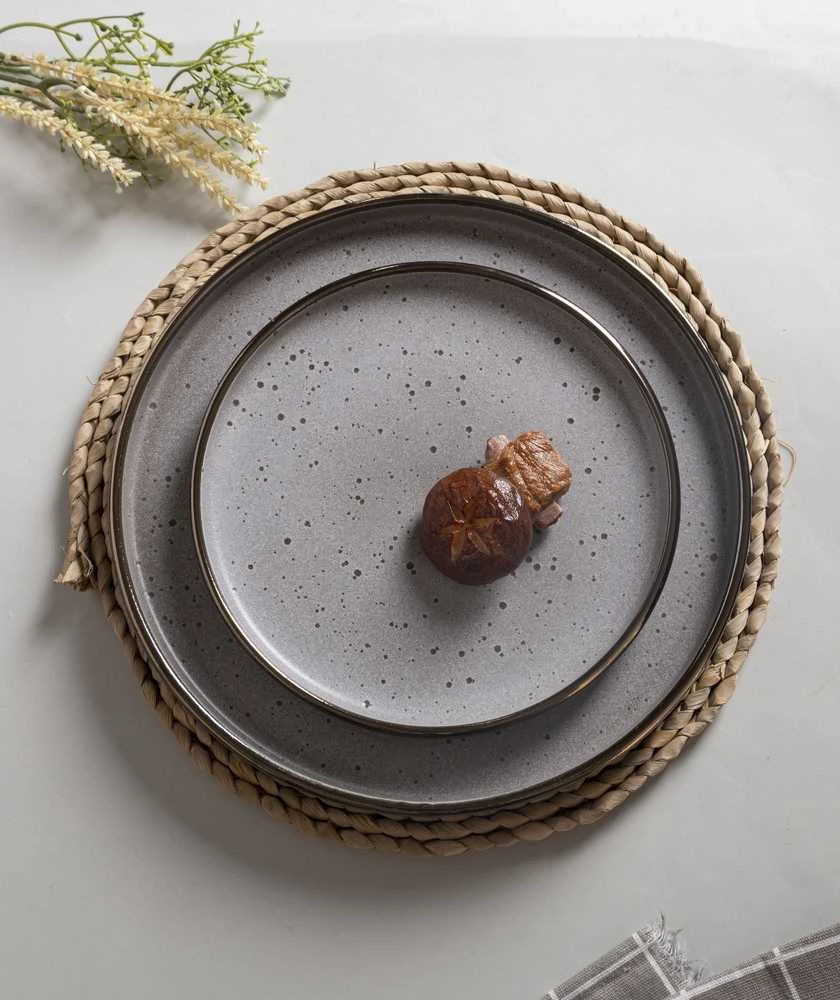 Domoletti DESERT PLATE DOMOLETTI BROWN DOTS 19.6CM