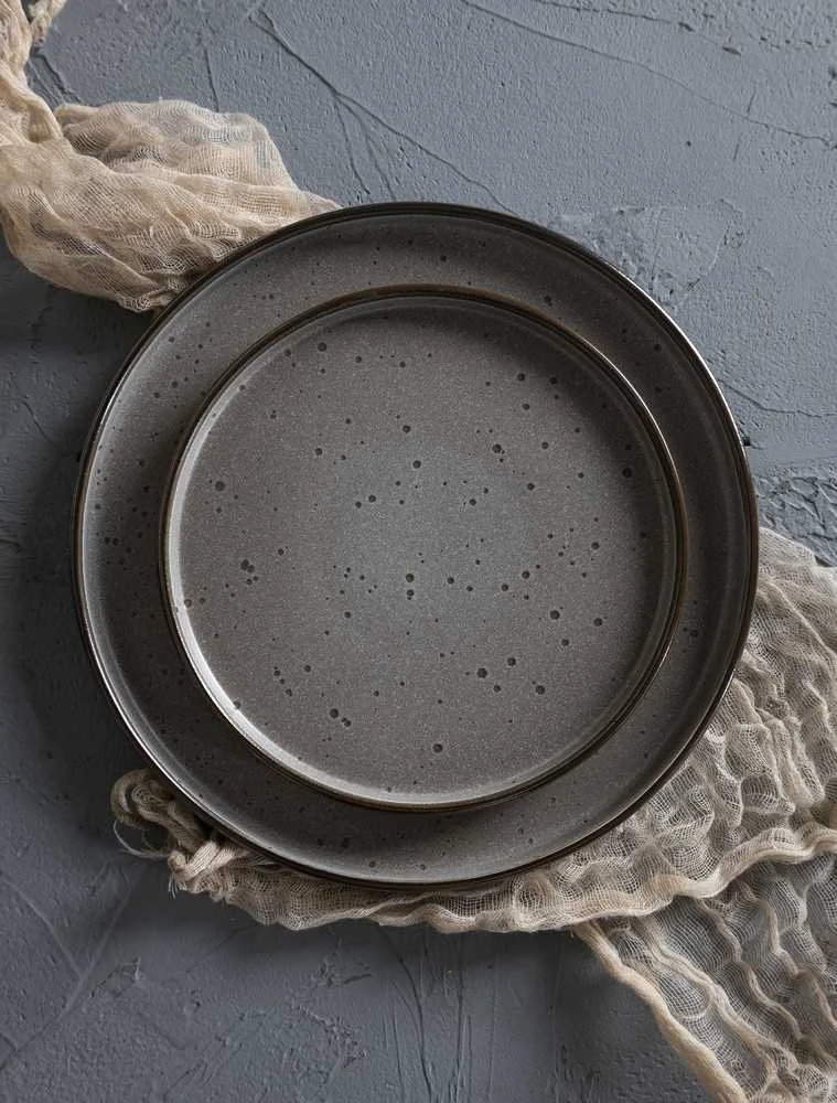Domoletti DESERT PLATE DOMOLETTI BROWN DOTS 19.6CM