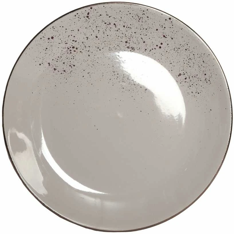Domoletti SALAD PLATE WITH SPECKLE BROWN 19.5CM